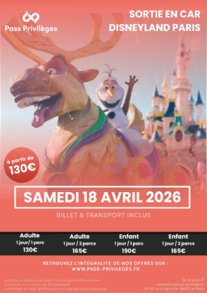 Sortie - Disneyland Paris - Samedi 18 avril 2026